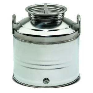 Bidon din inox cu capac filetat și garnitură, 50 l, Italia