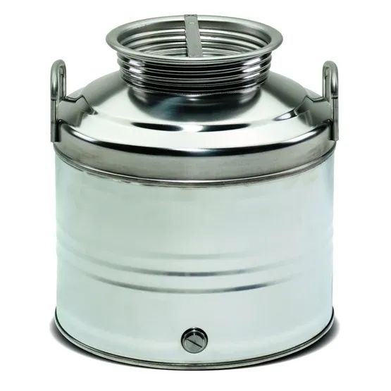 Bidon din inox cu capac filetat și garnitură, 50 l, Italia