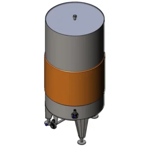 Alternative view of Recipient de 500 l cu capac flotant și manta de răcire
