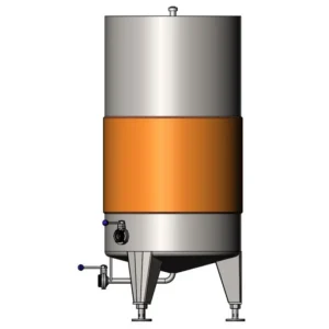 Recipient de 750 l cu capac flotant și manta de răcire