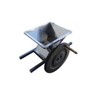 Mini zdrobitor manual pentru struguri, cuvă 400 × 400 mm