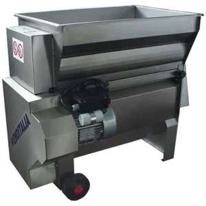 Zdrobitor electric pentru struguri, integral din inox, cu desciorchinător și pompă încorporată pentru transfer
