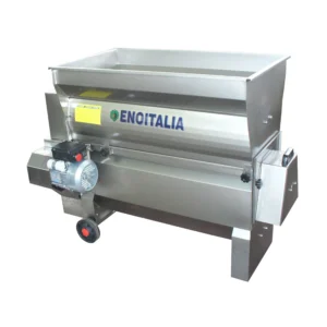 Zdrobitor electric pentru struguri, integral din inox, cu desciorchinător și pompă încorporată pentru transfer